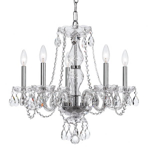 5 Light Chandelier In Traditional And Crystal Style-22 Inches Tall And 21 Inches Wide