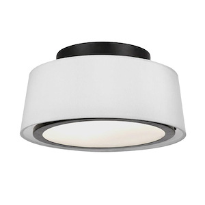 2 Light Semi-Flush Mount-6 Inches Tall and 12 Inches Wide