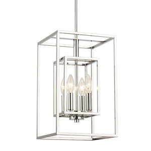 4 Light Pendant In Industrial And Transtitional Style-16 Inches Tall And 10 Inches Wide