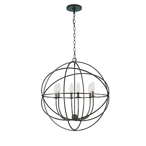 6 Light Chandelier-27.5 Inches Tall and 22.5 Inches Wide