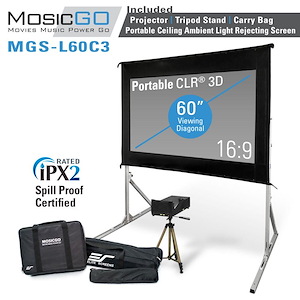 MosicGO Lite Series - Ultra-Short Throw Projector and Screen Bundle