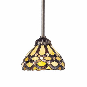 Jewel - 1 Light Light Mini Pendant-55 Inches Tall and 7 Inches Wide