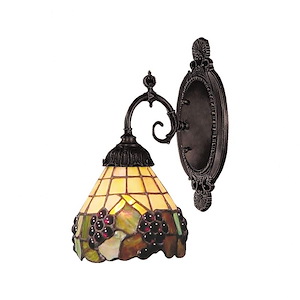 Mix-N-Match - 1 Light Wall Sconce in Traditional Style with Victorian and Vintage Charm inspirations - 10 Inches tall and 4.5 inches wide - 370926