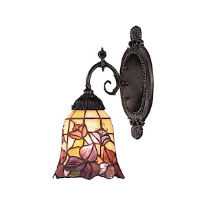 Mix-N-Match - 1 Light Wall Sconce in Traditional Style with Victorian and Vintage Charm inspirations - 10 Inches tall and 4.5 inches wide - 370916