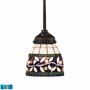 Mix-N-Match - 9.5W 1 LED Light Mini Pendant In Traditional Style-23.5 Inches Tall and 6 Inches Wide - 1303299