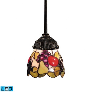 Mix-N-Match - 9.5W 1 Light Mini Pendant In Traditional Style-23.5 Inches Tall and 6 Inches Wide