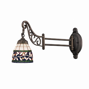 Mix-N-Match - 1 Light Swingarm Wall Sconce In Traditional Style-12 Inches Tall and 7 Inches Wide