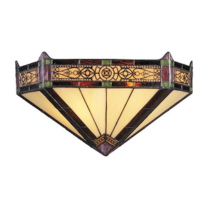 Filigree - 2 Light Wall Sconce in Traditional Style with Victorian and Mission inspirations - 7.5 Inches tall and 14 inches wide