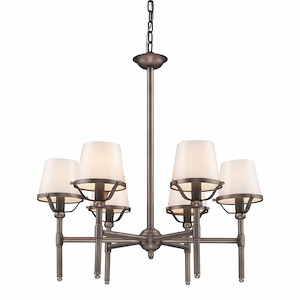 Sutton Place - 6 Light Chandelier-26 Inches Tall and 25 Inches Wide