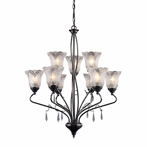 Nouveau - 9 Light Chandelier-32 Inches Tall and 26 Inches Wide - 1303102
