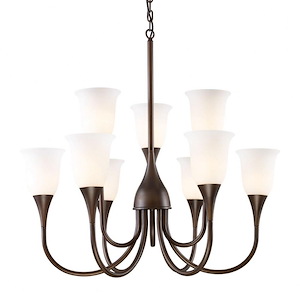 Cabaret - 9 Light Chandelier-32 Inches Tall and 34 Inches Wide