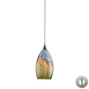 Geologic - 9.5W 1 LED Mini Pendant in Transitional Style with Coastal/Beach and Country/Cottage inspirations - 10 Inches tall and 6 inches wide