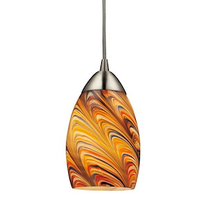 Mini Vortex - 9.5W 1 LED Mini Pendant in Transitional Style with Luxe/Glam and Boho inspirations - 7 Inches tall and 4 inches wide