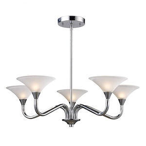 Jenson - 5 Light Chandelier-8 Inches Tall and 28 Inches Wide