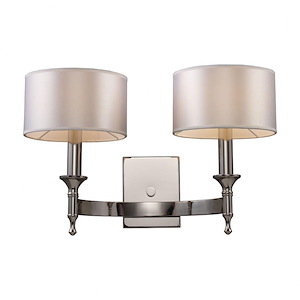 Pembroke - 2 Light Wall Sconce in Transitional Style with Luxe/Glam and Art Deco inspirations - 12 Inches tall and 19 inches wide