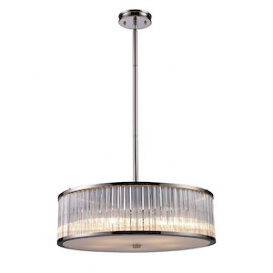 Braxton - 5 Light Chandelier in Modern/Contemporary Style with Luxe/Glam and Art Deco inspirations - 7.5 Inches tall and 24 inches wide