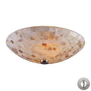 Capri - 2 Light Flush Mount in Transitional Style with Coastal/Beach and Boho inspirations - 5 Inches tall and 12 inches wide