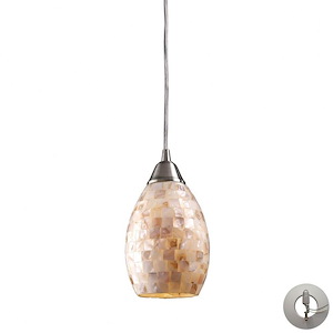 Capri - 1 Light Mini Pendant in Transitional Style with Coastal/Beach and Boho inspirations - 9 Inches tall and 5 inches wide - 1208667
