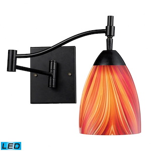 Celina - 9.5W 1 LED Swingarm Wall Sconce In Contemporary Style-14 Inches Tall and 10 Inches Wide - 1303294