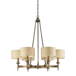 Pembroke - 6 Light Chandelier in Transitional Style with Luxe/Glam and Art Deco inspirations - 31 Inches tall and 31 inches wide