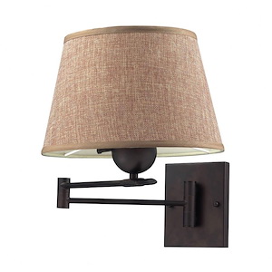 Swingarms - 3W 1 LED Swingarm Wall Sconce in Transitional Style with Country and Coastal inspirations - 13 Inches tall and 11 inches wide - 283629