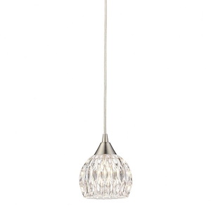 Kersey - 1 Light Mini Pendant in Modern/Contemporary Style with Luxe/Glam and Boho inspirations - 6 Inches tall and 5 inches wide