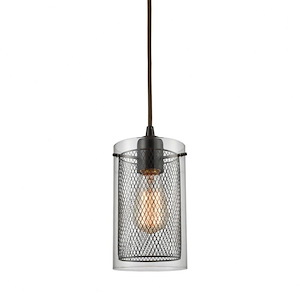 Brant - 1 Light Mini Pendant in Transitional Style with Urban/Industrial and Modern Farmhouse inspirations - 10 Inches tall and 5 inches wide