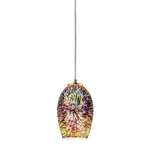 Illusions - 1 Light Mini Pendant in Modern/Contemporary Style with Boho and Eclectic inspirations - 9 Inches tall and 5 inches wide