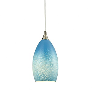 Earth - 1 Light Mini Pendant in Transitional Style with Coastal/Beach and Eclectic inspirations - 11 Inches tall and 5 inches wide - 521489