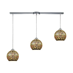 Illusions - 3 Light Slim Pendant In Contemporary Style-9 Inches Tall and 36 Inches Wide - 1303305