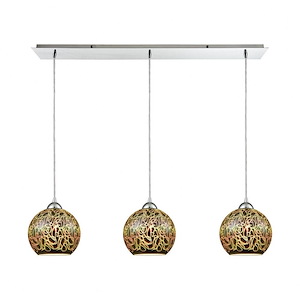 Illusions - 3 Light Pendant In Contemporary Style-9 Inches Tall and 36 Inches Wide - 1303164