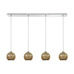 Illusions - 4 Light Pendant In Contemporary Style-9 Inches Tall and 46 Inches Wide - 1303165