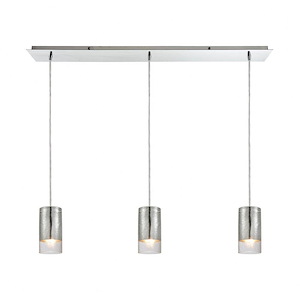 Tallula - 3 Light Linear Mini Pendant in Modern/Contemporary Style with Art Deco and Luxe/Glam inspirations - 8 Inches tall and 36 inches wide