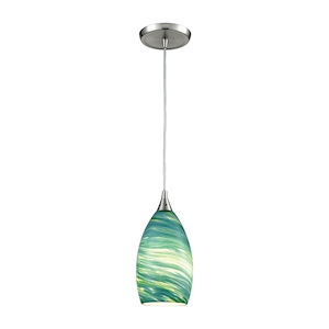 Collanino - 1 Light Mini Pendant in Transitional Style with Coastal/Beach and Eclectic inspirations - 10 Inches tall and 5 inches wide