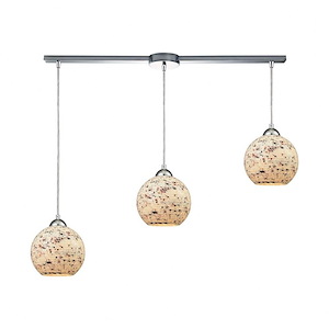 Spatter - 3 Light Linear Mini Pendant In Modern Style-8 Inches Tall and 36 Inches Wide