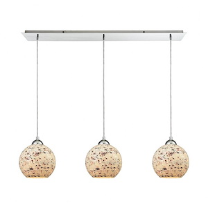 Spatter - 3 Light Linear Mini Pendant In Modern Style-8 Inches Tall and 36 Inches Wide - 1303298