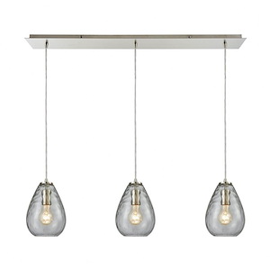 Lagoon - 4 Light Linear Pendant in Modern/Contemporary Style with Retro and Coastal/Beach inspirations - 9 Inches tall and 36 inches wide