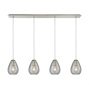 Lagoon - 4 Light Linear Pendant in Modern/Contemporary Style with Retro and Coastal/Beach inspirations - 9 Inches tall and 46 inches wide - 1208512