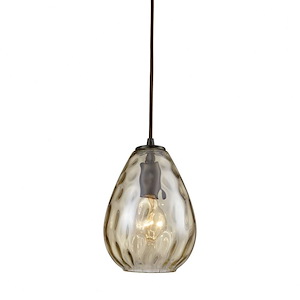Lagoon - 1 Light Configurable Pendant In Modern Style-9 Inches Tall and 6 Inches Wide
