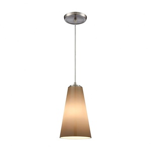 Connor - 1 Light Mini Pendant in Transitional Style with Art Deco and Coastal/Beach inspirations - 11 Inches tall and 6 inches wide