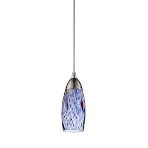 Milan - 9.5W 1 LED Mini Pendant in Transitional Style with Boho and Eclectic inspirations - 7 Inches tall and 3 inches wide