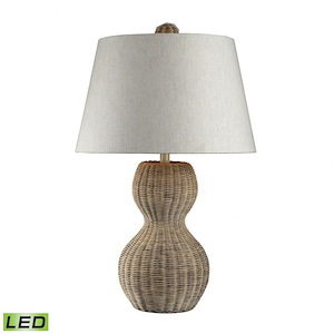Sycamore Hill - Transitional Style w/ Coastal/Beach inspirations - Rattan and Metal 9.5W 1 LED Table Lamp - 26 Inches tall 16 Inches wide