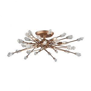 Serendipity - 6 Light Semi-Flush Mount in Modern/Contemporary Style with Mid-Century and Luxe/Glam inspirations - 11 Inches tall and 32 inches wide - 613428