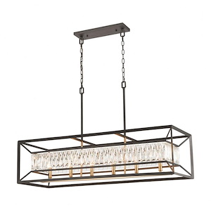 Starlight - 6 Light Island in Modern/Contemporary Style with Luxe/Glam and Mid-Century Modern inspirations - 11 Inches tall and 42 inches wide - 881846