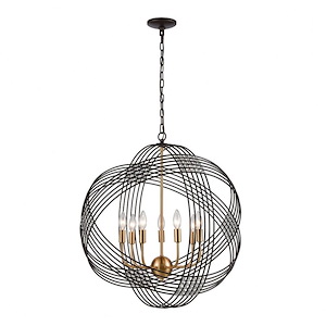 Concentric - 7 Light Chandelier in Modern/Contemporary Style with Mid-Century and Art Deco inspirations - 28 Inches tall and 26 inches wide - 881539