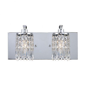 Optix - 2 Light Bath Vanity in Modern/Contemporary Style with Luxe/Glam and Boho inspirations - 7 Inches tall and 14 inches wide - 239711
