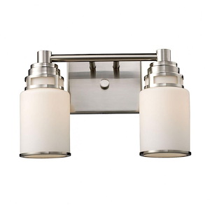 Bryant - 2 Light Bath Vanity in Transitional Style with Art Deco and Country/Cottage inspirations - 8.5 Inches tall and 13.5 inches wide - 239699