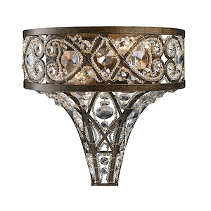 Amherst - 2 Light Wall Sconce in Traditional Style with Victorian and Luxe/Glam inspirations - 11 Inches tall and 10.5 inches wide