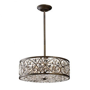 Amherst - 6 Light Chandelier in Traditional Style with Victorian and Luxe/Glam inspirations - 8 Inches tall and 17 inches wide - 408331