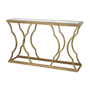 Metal Cloud - Transitional Style w/ ArtDeco inspirations - Glass and Metal Console - 36 Inches tall 15 Inches wide